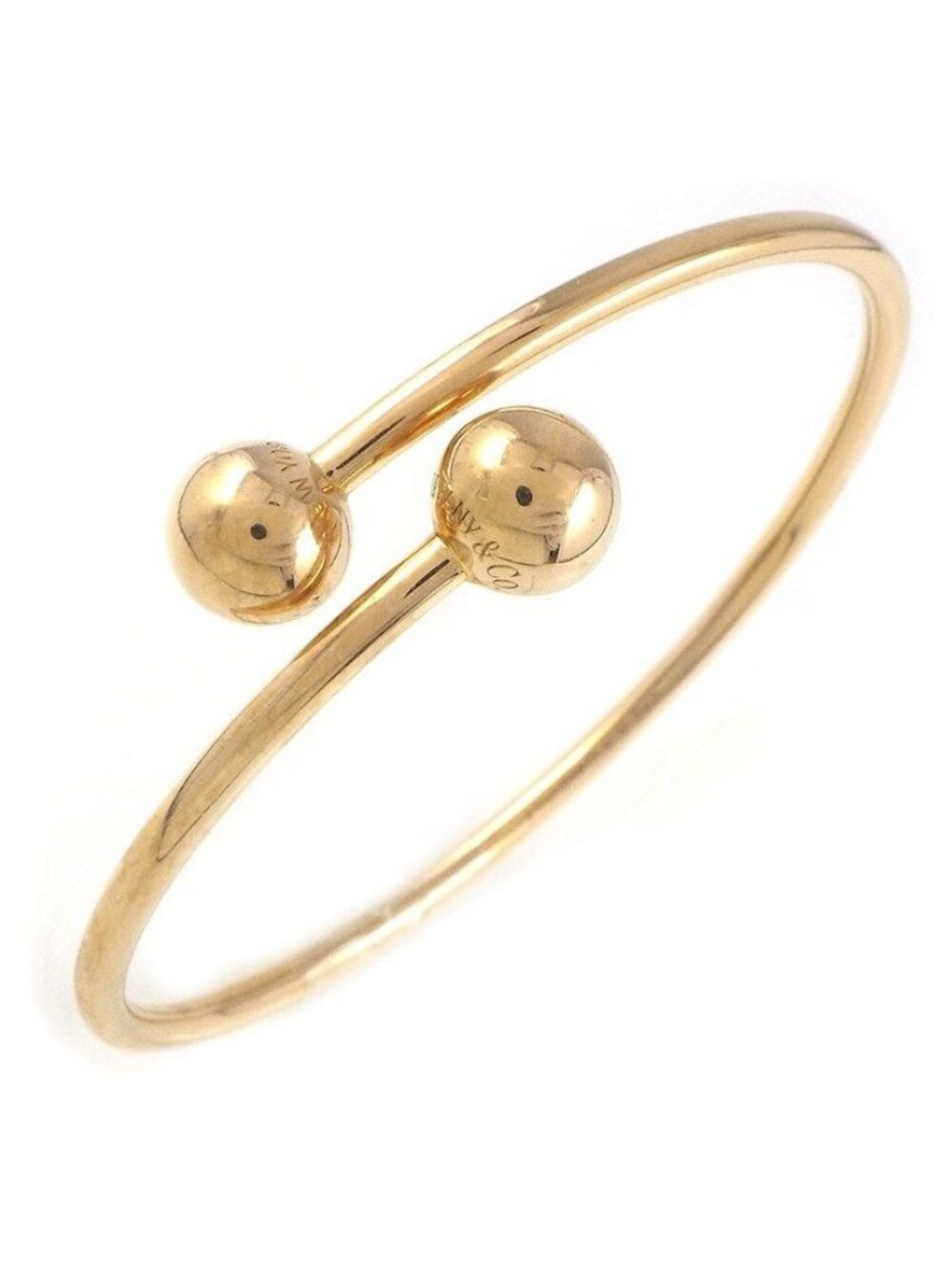 Tiffany & Co HardWear Bangle Ball 18K Pink Gold Bracelet